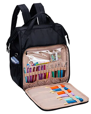 HOMEST Craft Organizer Tote Bag with Multiple Pockets  Storage Art Caddy for Scrapbooking  Crafts Supply Carrier for Tools  Purple - product information 2