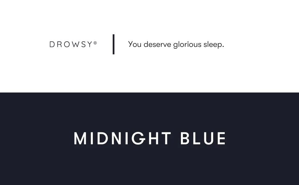 DROWSY Silk Sleep Mask. Face-Hugging  Padded Silk Cocoon for Luxury Sleep in Total Darkness. (Midnight Blue) - Drowsy sleep co midnight blue luxury silk eye mask light blocking pure 22 momme mulberry silk luxury
