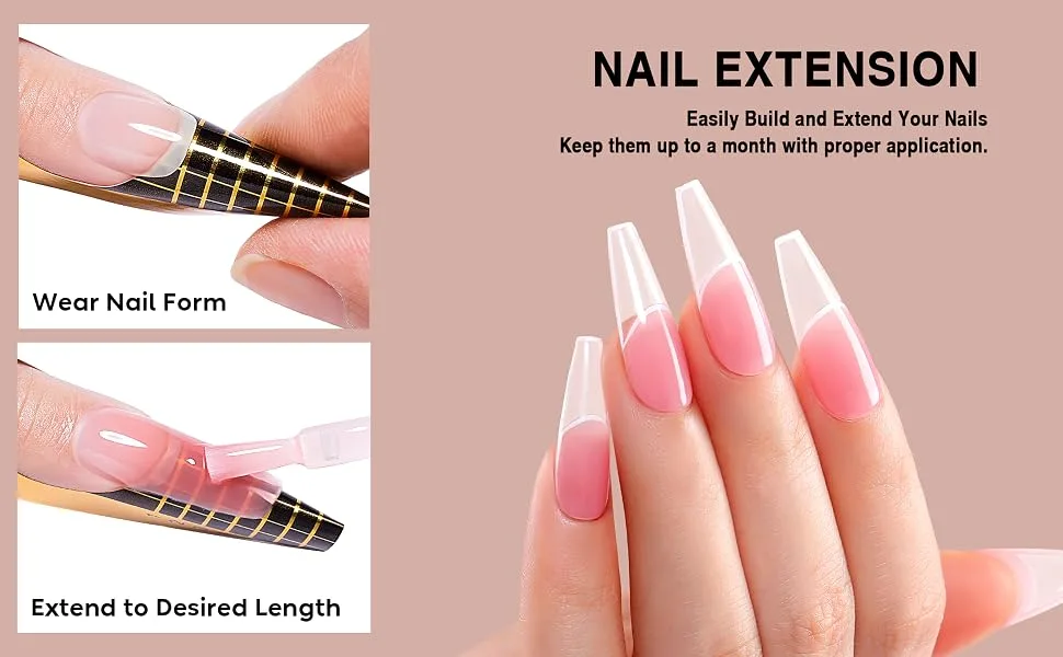 AIMEILI Builder Base Clear Sheer Color Gel  No Need Slip Solution Builder Extension  Soak Off Gel Nail Polish 6pcs X 10ml - Kit Set 36 SET3 - liner brushes