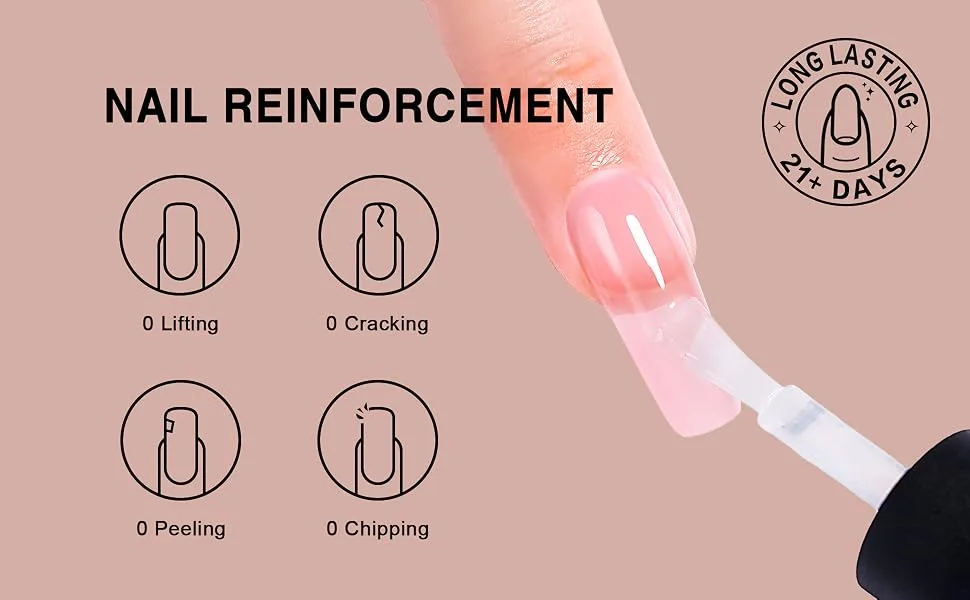 AIMEILI Builder Base Clear Sheer Color Gel  No Need Slip Solution Builder Extension  Soak Off Gel Nail Polish 6pcs X 10ml - Kit Set 36 SET3 - summer nail polish
