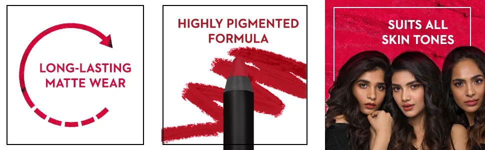 SUGAR Cosmetics Matte As Hell Crayon Lipstick27 Sunny Randall (Warm-toned light coral) with SharpenerHighly pigmented  Creamy Texture  Long lasting Matte Finish - MAH 3