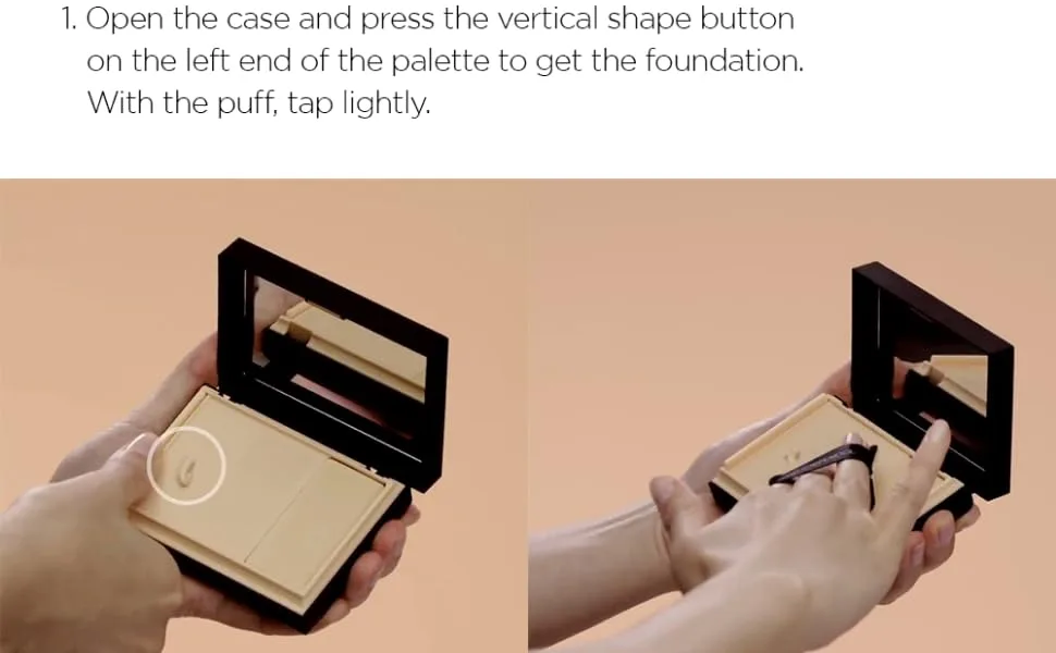  JUNGSAEMMOOL OFFICIAL  Essential Star-cealer Foundation (Medium) - open the case and press the button on the left end of the palette to get the foundation