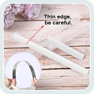 4 Pieces Acrylic Solid Clay Roller Clear Acrylic Sheet Rectangle Shape Backing Board Flexible Polymer Clay Cutters Carbon Steel Blades for DIY Shaping Modelling Sculpting Tools - product information 4