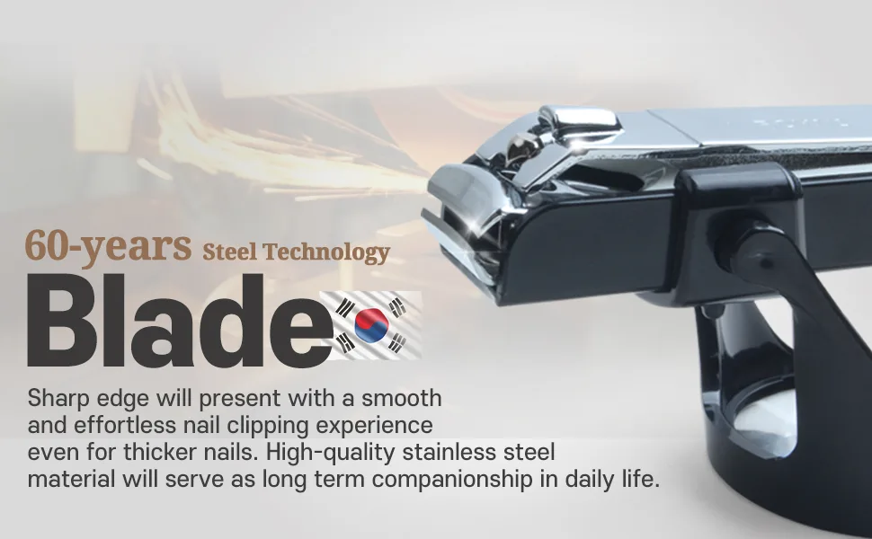 Made in Korea ROYAL Smart Nail Clipper with Multi-Features SMC-1 (Magnifier) Magnifier Black - Blade
