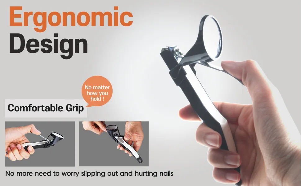 Made in Korea ROYAL Smart Nail Clipper with Multi-Features SMC-1 (Magnifier) Magnifier Black - Erogonomic Design