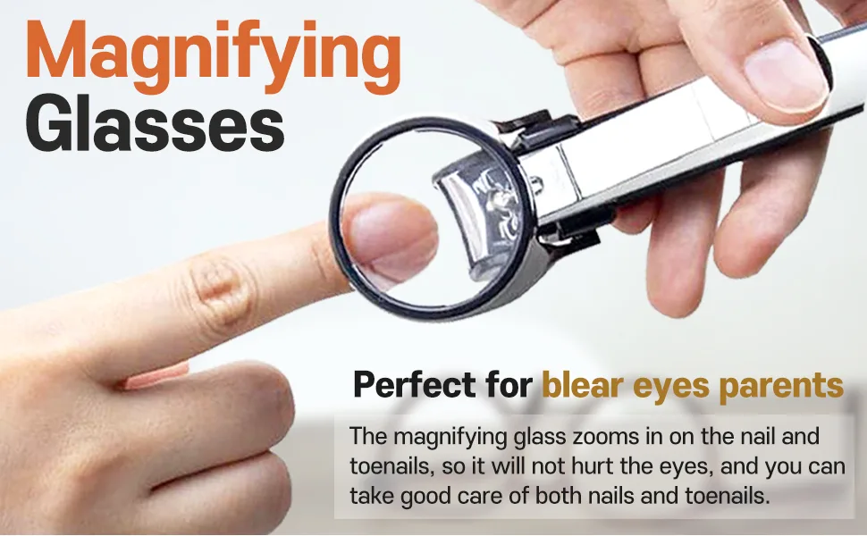 Made in Korea ROYAL Smart Nail Clipper with Multi-Features SMC-1 (Magnifier) Magnifier Black - Magnifying glasses