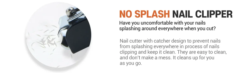 Made in Korea ROYAL Smart Nail Clipper with Multi-Features SMC-1 (Magnifier) Magnifier Black - No splash