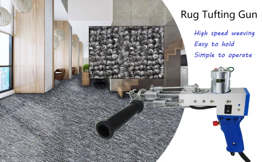 MXBAOHENG Loop Pile Tufting Gun Rug Tufting Machine Electric Carpet Weaving Flocking Machine Handheld Knitting Machine 110V-220V 9-21mm (Loop Pile) - loop pile tufting gun
