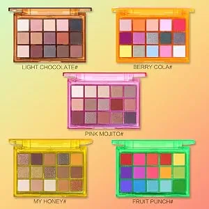 UCANBE Colorful 15 Shades Eyeshadow Makeup Palette Shimmer Matte Metallic High Pigmented Neutral Bold Waterproof Eyes Shadow  Creamy Blendable Make Up Pallet Set - My Honey - 15 colors