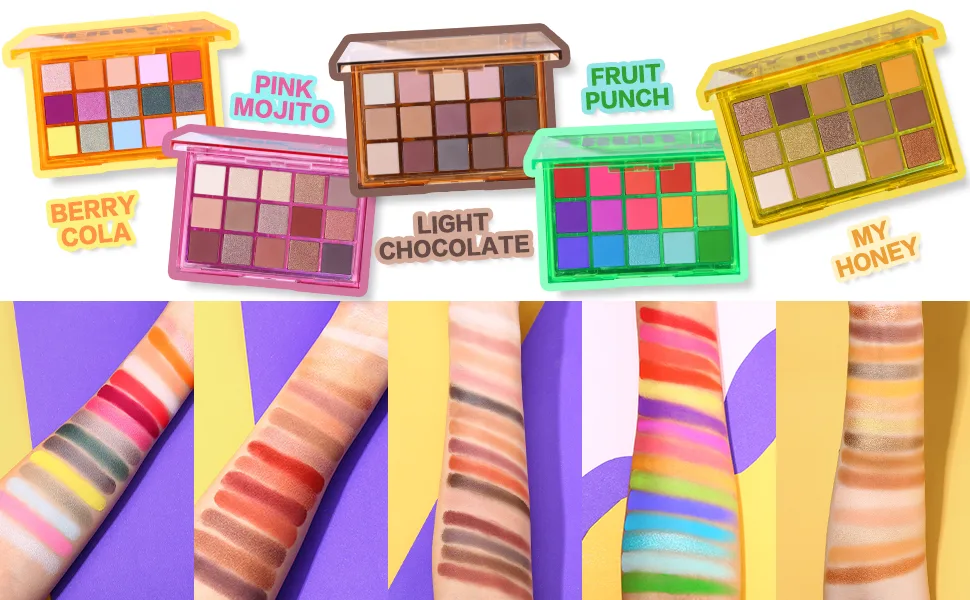 UCANBE Colorful 15 Shades Eyeshadow Makeup Palette Shimmer Matte Metallic High Pigmented Neutral Bold Waterproof Eyes Shadow  Creamy Blendable Make Up Pallet Set - My Honey - high pigmented eyeshadow