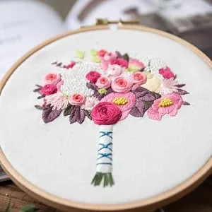 Maydear Stamped Embroidery Kit for Beginners with Pattern  Cross Stitch kit  Embroidery Starter Kit Including Embroidery Hoop  Color Threads and Embroidery Scissors - Herborist4 - product information 4