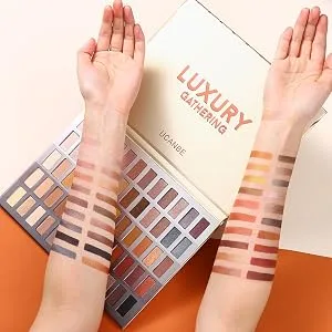 UCANBE Luxury Gathering Neutral Eyeshadow Makeup Palette  Naked Shimmer Matte Metallic Glitter Subtle Eyes Shadow High Pigmented Nudes Creamy Smokey Pallet Set (Neutral Shades) - 60 shades palette