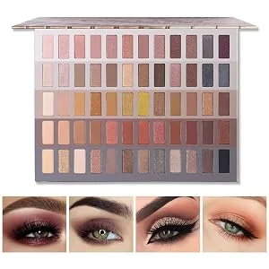 UCANBE Luxury Gathering Neutral Eyeshadow Makeup Palette  Naked Shimmer Matte Metallic Glitter Subtle Eyes Shadow High Pigmented Nudes Creamy Smokey Pallet Set (Neutral Shades) - shimmer matte eyeshadow