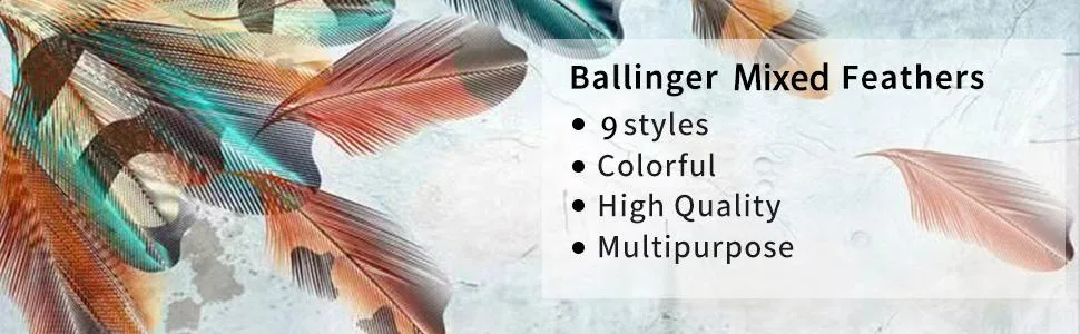 180pcs 9 Styled Natural Feathers Assorted Mixed Feathers for Jewelry and Dream Catcher Crafts 9 STYLEs/180 PCs - Ballinger Natural Feathers 12 styles Colorful High Quality Multipurpose