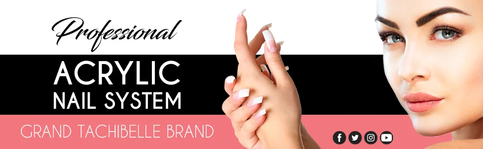Tachibelle Professional Acrylic Nail System Acrylic Powder  4 oz. Made in USA. Used in Professional Salons. (Crystal Clear 4oz) - eeer