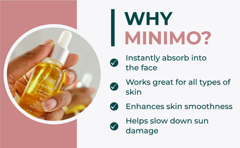 Minimo Eternal Face Oil - Black Owned African American Skincare Brands Minimo Skin Essentials