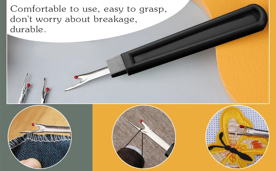 6 PCS Seam Ripper Set  Ergonomic Grip Seam Ripper for Sewing Crafting and Removing Embroidery Hems and Seams - seam ripper
