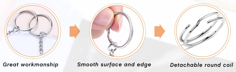 Keychain Rings for Crafts  Flasoo 360Pcs Keychains for Resin Include Key Rings with Chain  Jump Rings  Screw Eye Pins for DIY Keychain Making - keychain making supplies