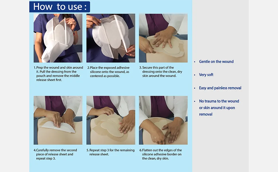 Sacral Dressing 10 Per Box Ultra-Absorbent Silicone Foam with Adhesive Border and Flaps 9.1 x 10.2 Sterile by Areza Medical - Sacral Dressing 10 Per Box Ultra-Absorbent Silicone Foam with Adhesive Border and Flaps