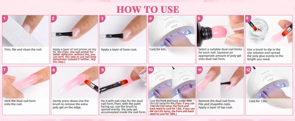 Morovan 2 in 1 Formula(Slip Solution for Poly Gel Nails+Nail Cleanser for Nail Polish) 8oz Lint-free Poly Gel Slip Solution Extension Nail Liquid Slip Solution - product information 4