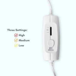 Heating Pad with Three Heat Settings W/No Auto Shut Off/12 X 24 - Heating pad