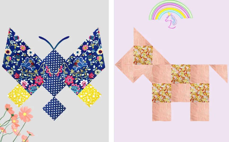 Precut Fabrics for Quilting no Repeat Design Printed Floral Cotton Fabric for Patchwork Squares Bundles for Craft DIY /45pcs 8 x 8 Print/45pcs 8*8 - product information 3