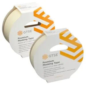 GTSE Masking Tape  2 inches x 55 Yards (164 ft)  Multi-Surface Adhesive Painting Tape  2 Rolls White 2 2 x 55 yds - Masking Tape
