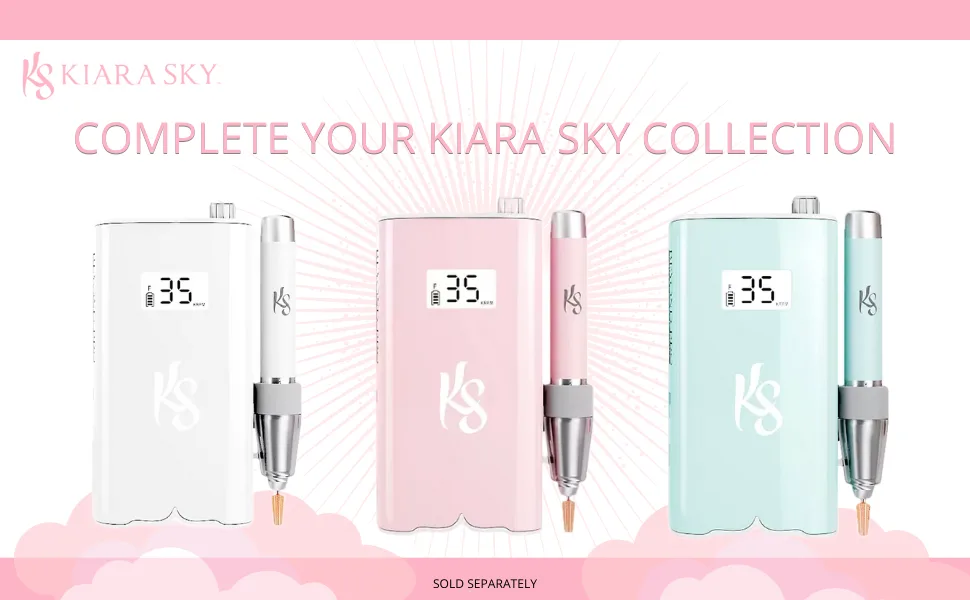 Kiara Sky Purple Drill Bits for E-File Nail Drill (5-in-1 Medium) - Drill Bit, Kiara Sky, Acrylic Nails, Cuticle, Manicure, Pedicure, Nail Tools, Electric Nail File