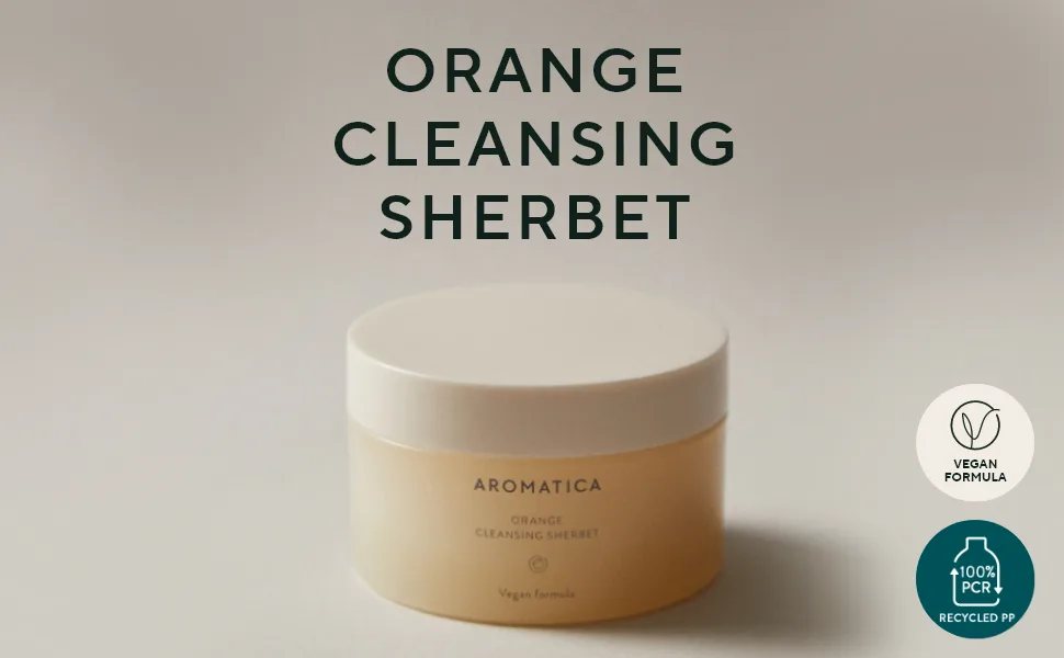 AROMATICA Orange Cleansing Sherbet 150g - Makeup Removing Balm - Melts Away Stubborn Impurities - sherbet a+ 01