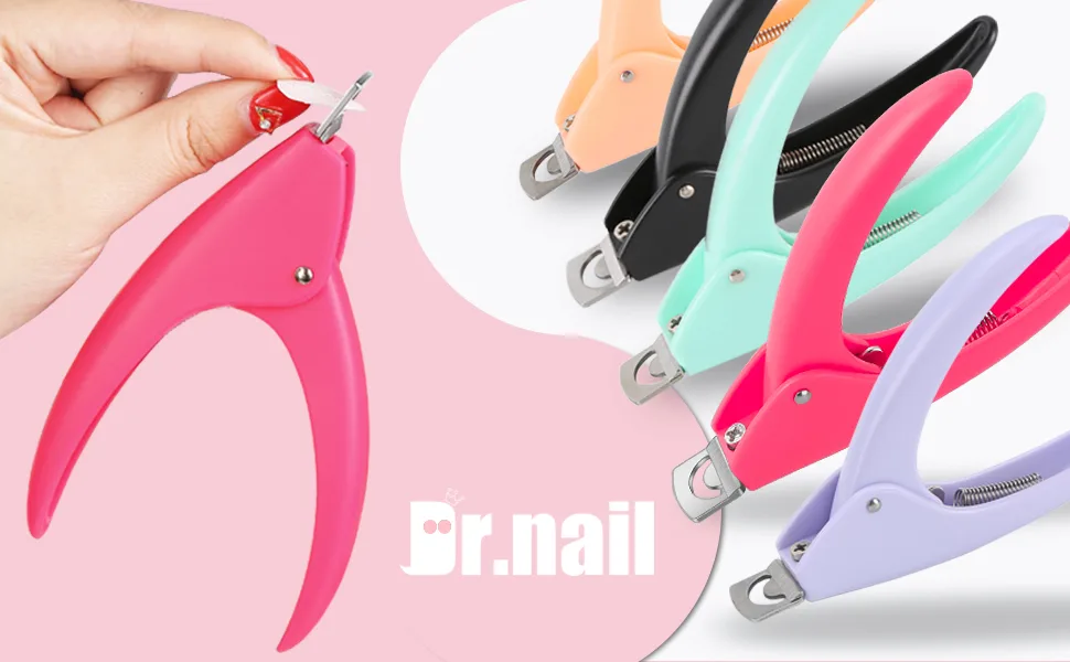 Dr.nail Acrylic Nail Cutter False Nails Clipper Adjustable Fake Nail Clippers Nail Tip Trimmer for Artificial Nail Art Manicure Tools Clip Tool (Light Purple)  - acrylic nail cutter