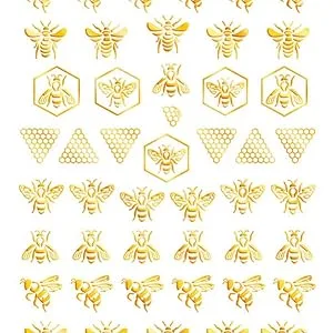 2sheets Fly Insect 3D Nail Stickers Decals Self-adhensive DIY Tip Charm Design Bee Nail Art Sticker Wraps Perfect Decorations Luxury Nail Stickers(Bee) - Our bee stickers are self-adhesive; And our stickers is not water transfer nail art stickers