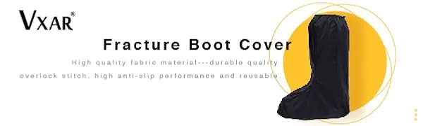 VXAR Fracture Walking Boot Shoe Cover Contractors Non Slip Men Women High Top Black1 M Medium High Top Black - Banner