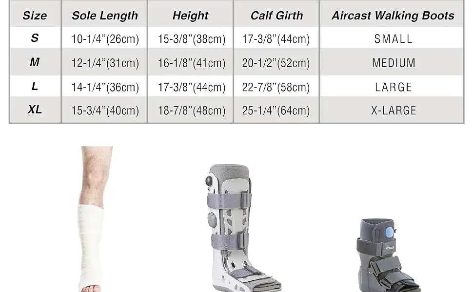 VXAR Fracture Walking Boot Shoe Cover Contractors Non Slip Men Women High Top Black1 M Medium High Top Black - size chart