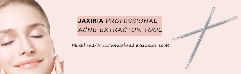 Professional Blackhead Remover Blemish Extractor Tool - Pimple Comedone Removal 2-In-1 Stainless Steel Pimple Popper(2pcs) - acne extractor tool