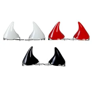 BinaryABC Halloween Devil Horn Hair Clips Hairpins Barrette Halloween Cosplay Costume Party Accessories 6Pcs - Halloween Devil Horn Hair Clips Hairpins Barrette