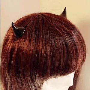 BinaryABC Halloween Devil Horn Hair Clips Hairpins Barrette Halloween Cosplay Costume Party Accessories 6Pcs - Halloween Devil Horn Hair Clips Hairpins Barrette