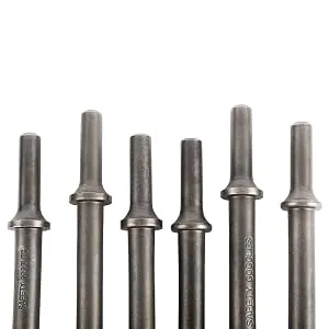 KUNTEC 9Pcs Pneumatic Chisel Tool Air Hammer Punch Chipping Bits Set 0.39 Inches Round Style Shank - product information 4