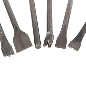 KUNTEC 9Pcs Pneumatic Chisel Tool Air Hammer Punch Chipping Bits Set 0.39 Inches Round Style Shank - product information 5