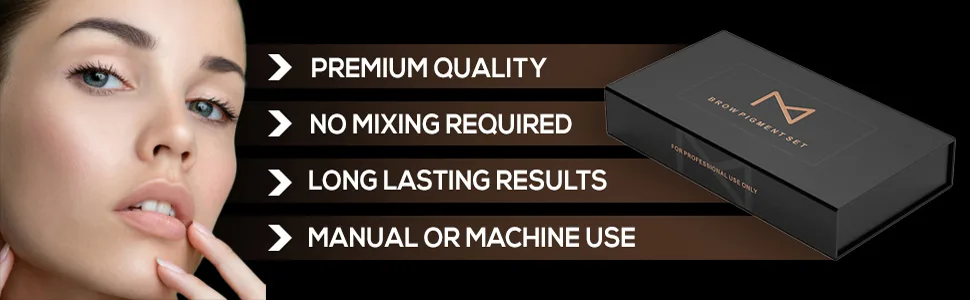 M Brow Semi Cream Pigment By Mellie Microblading - For Eyebrows Powder Brows Manual & Machine Use - Medical Grade - No Mixing - For Professionals Only -15ml (CHOCOLATE) - m brow