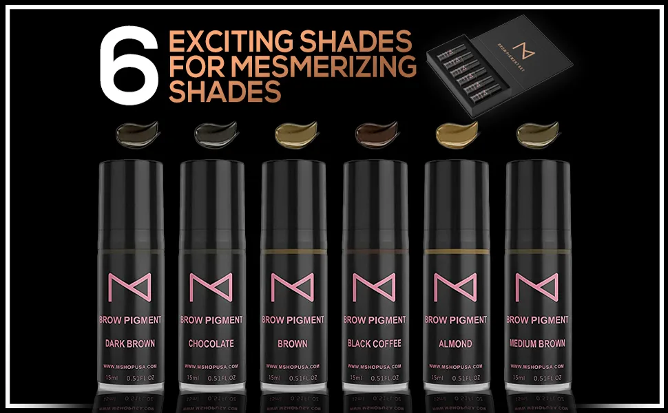 M Brow Semi Cream Pigment By Mellie Microblading - For Eyebrows Powder Brows Manual & Machine Use - Medical Grade - No Mixing - For Professionals Only -15ml (CHOCOLATE) - pigment