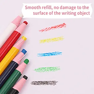 Lohas Select 12 Pieces Sewing Mark Pencil Tailor's Marking and Tracing Tools Free Cutting Crayons Sewing Fabric Pencil 6 Colors (6 Colors) - sewing supplies