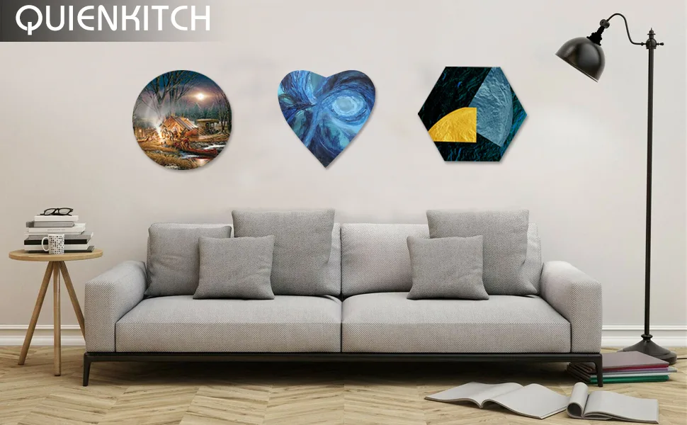 Painting Canvas Panel Boards  Heart-Shaped Artist Canvas Boards  6Pcs/Set Cotton Stretched Primed Blank Canvas Panels for Students Artist Hobby Painters Beginners - Hexagon Stretched Boards