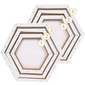 Painting Canvas Panel Boards  Heart-Shaped Artist Canvas Boards  6Pcs/Set Cotton Stretched Primed Blank Canvas Panels for Students Artist Hobby Painters Beginners - product information 4