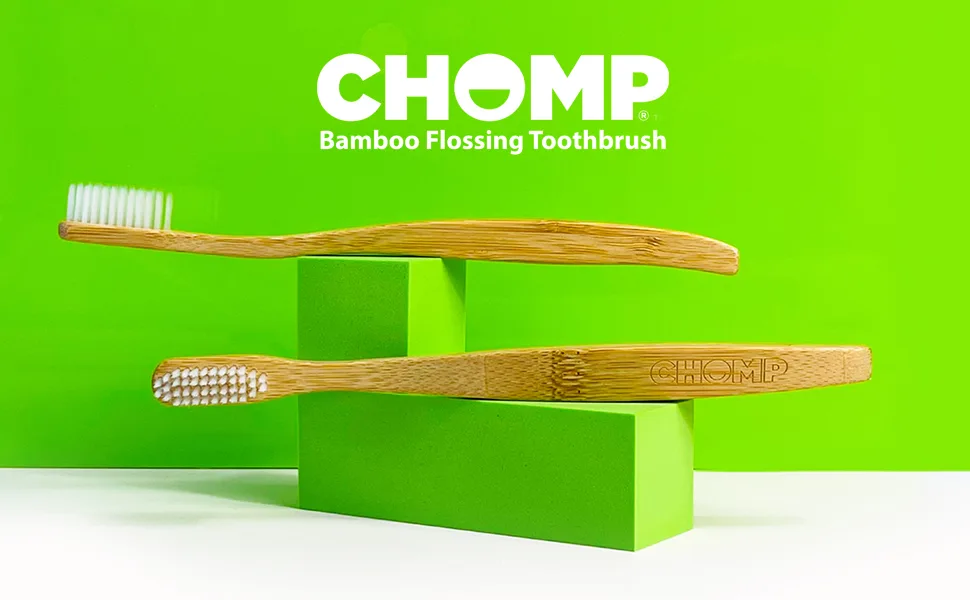 Chomp Bamboo Flossing Toothbrush (4) - Bamboo flossing toothbrush
