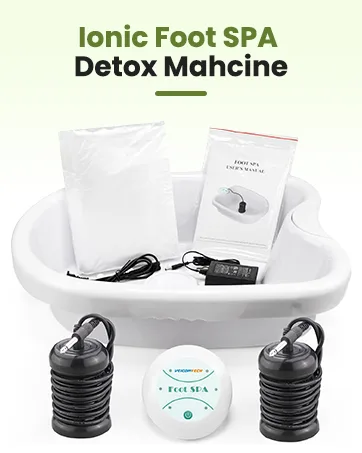 veicomtech Ionic Foot Bath Detox Machine  Detox Foot Spa with Wrist Strap  Far Infrared Waistbelt and Array for Home Use  Salon Beauty Club 8 Piece Set - foot detox machine