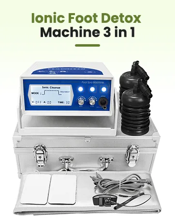 veicomtech Ionic Foot Bath Detox Machine  Detox Foot Spa with Wrist Strap  Far Infrared Waistbelt and Array for Home Use  Salon Beauty Club 8 Piece Set - foot detox machine
