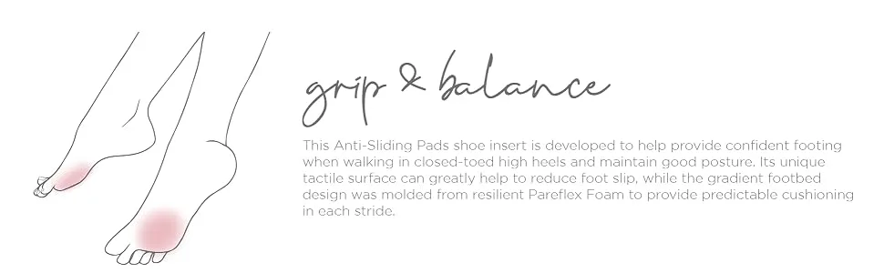 FLEXZENSE Anti-Sliding Pads Closed Toe | Supportive Cushioning and Reduce Foot Slip | 1 Pair (Saddle Brown) - ANTI-SLIDING PADS CLOSED TOE Product Story