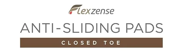 FLEXZENSE Anti-Sliding Pads Closed Toe | Supportive Cushioning and Reduce Foot Slip | 1 Pair (Saddle Brown) - FLEXZENSE ANTI-SLIDING PADS CLOSED TOE Banner