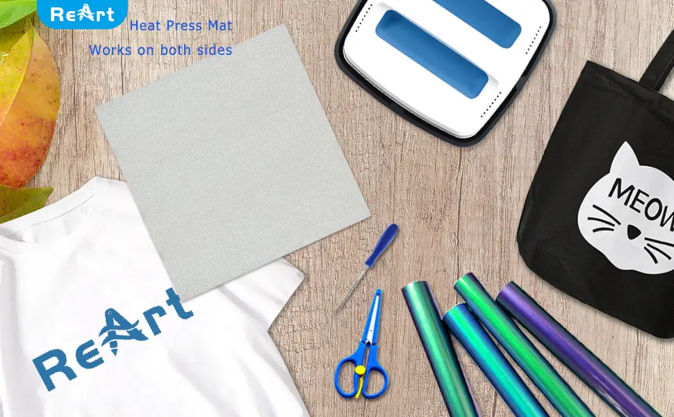 ReArt Heat Press Mat 17 x 17 for Cricut Easypress Both Sides Applicable - Mat for Heat Press Machines and HTV and Iron On Projects - view