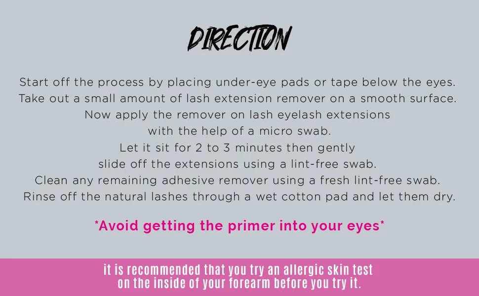 CLIONE PRIME Lash Primer For Eyelash Extensions - Clear Lash Cleanser  0.5 Fl Oz - product information 6